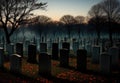 Eerie Halloween Vibes: Cemetery as the Spooky Background