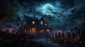 Eerie Haunted Village: Hyper-Detailed Realistic Renderings of People with Bats