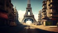 An Eerie Illustration Depicting the Aftermath of a Catastrophic Event that Left Paris in Ruins, Wreckage and Desolation.