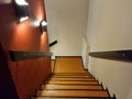 eerie old hallway staircase in weathered building Royalty Free Stock Photo