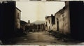 Eerie Polaroid: Dark Photograph Of Abandoned Building In Spanish Enlightenment Style