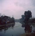 Old Srinagar in the dusk. Royalty Free Stock Photo