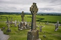 Eerie scenery of the front graveyard of the Rock of Cashel