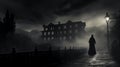Eerie Walk By A Ghostly House: Dramatic Vistas And Photorealistic Rendering