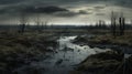 Eerie Wetland Landscape In Yorkshire: A Hauntingly Beautiful Creation