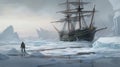 Eerily Realistic Artwork Of A Ship In Wintertime