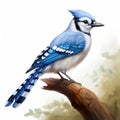 Eerily Realistic Blue Jay Illustration By Ayahuang Royalty Free Stock Photo