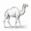 Eerily Realistic Camel Drawing In Clean 2d Game Art Style