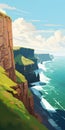 Eerily Realistic Cliffs Of Moher Coastal Walk: A Digital Painting Masterpiece