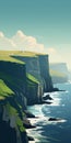 Eerily Realistic Cliffs Of Moher Coastal Walk Illustration