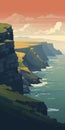 Eerily Realistic Cliffs Of Moher Coastal Walk Illustration