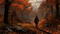 Eerily Realistic Concept Art Of Jeffrey Walking On Autumn Forest Trail