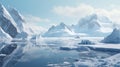 Eerily Realistic 3d Iceberg Water And Snow Backgrounds