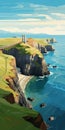 Eerily Realistic Digital Painting Of Carrick-a-rede Bridge On The Irish Coast