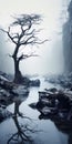 Eerily Realistic Gothic Tree Floating By Waterfall - National Geographic Photo