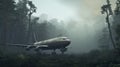 Eerily Realistic Plane In Forest: Photorealistic Renderings With Rtx On