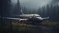 Eerily Realistic Plane In Rain: Hyper-detailed 2d Game Art