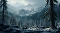 Eerily Realistic Snowy Landscape Wallpaper In Unreal Engine - 32k Uhd