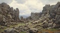 Eerily Realistic Stone And Rock Landscape Painting In Cryengine Style