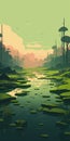 Eerily Realistic Swamp River Art: Green Academia And Environmental Awareness