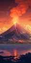 Eerily Realistic Volcano Masterpiece Inspired By Atey Ghailan