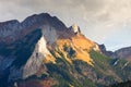 Eeriness mountain landscape