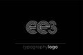 EES modern geometric typography logo Royalty Free Stock Photo