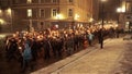 Eesti. Tallinn. 24/02/2017. torchlight procession, 1300 participants.