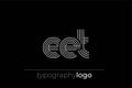 EET modern geometric typography logo Royalty Free Stock Photo