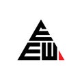 EEW triangle letter logo design with triangle shape. EEW triangle logo design monogram. EEW triangle vector logo template with red Royalty Free Stock Photo
