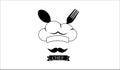 spoon fork chef emblem logo Royalty Free Stock Photo