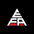 EFA triangle letter logo design with triangle shape. EFA triangle logo design monogram. EFA triangle vector logo template with red Royalty Free Stock Photo