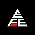 EFE triangle letter logo design with triangle shape. EFE triangle logo design monogram. EFE triangle vector logo template with red Royalty Free Stock Photo