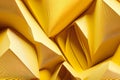 Efect bright colorful yellow folded paper , abstract, backgrounds Royalty Free Stock Photo