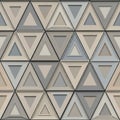 Effect with depth and texture, featuring inset and raised triangles within Royalty Free Stock Photo