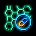 Effect of Drugs on Body Supplements neon glow icon illustration Royalty Free Stock Photo