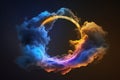 The effect of glowing clouds in the ring. Generative ai Royalty Free Stock Photo