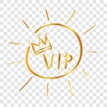 Golden Doodle Sign VIP, at transparent effect background Royalty Free Stock Photo