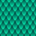 The effect of leather with surreal scales seamless pattern, colorful gradient emerald green