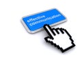 Effective communication button on white