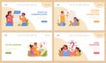 Effective communication set. Flat vector illustration