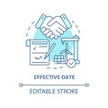 Effective date turquoise concept icon Royalty Free Stock Photo