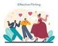Effective flirting concept. A charming Royalty Free Stock Photo