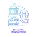 Effective management blue gradient concept icon Royalty Free Stock Photo
