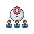 Effective Management Icon for Leadership Royalty Free Stock Photo