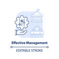 Effective management light blue concept icon Royalty Free Stock Photo