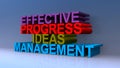 Effective progress ideas management on blue