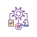 Effective tasks management RGB color icon