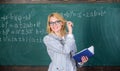 Effective teaching involve acquiring relevant knowledge about students. Qualities that make good teacher. Woman teaching Royalty Free Stock Photo