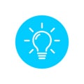 Effective thinking concept solution bulb icon with innovation idea. Solution isolated symbol